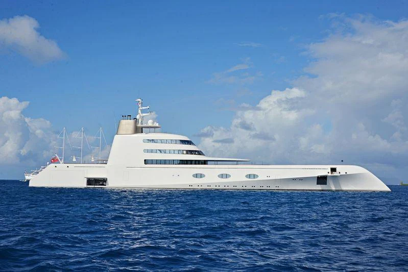 a large white ship in the water aboard A Yacht for Sale