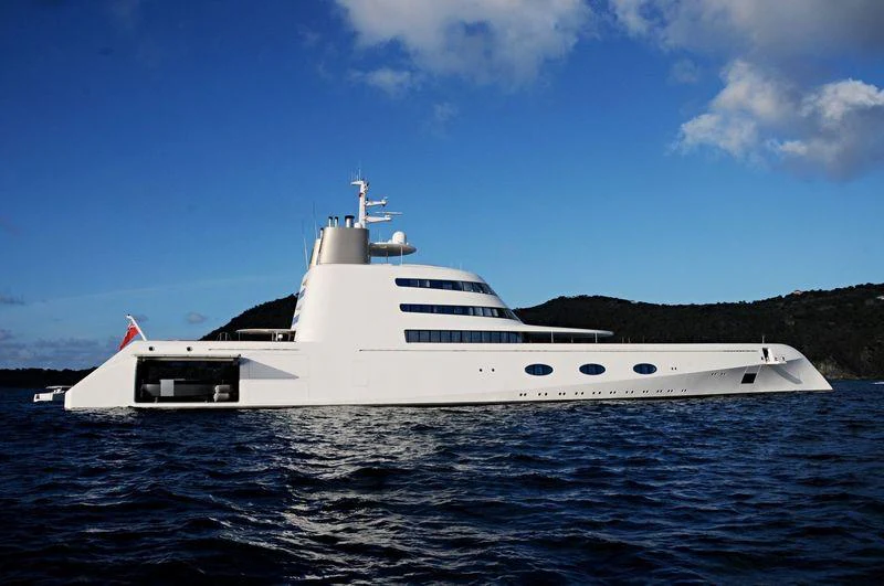 a large white ship in the water aboard A Yacht for Sale