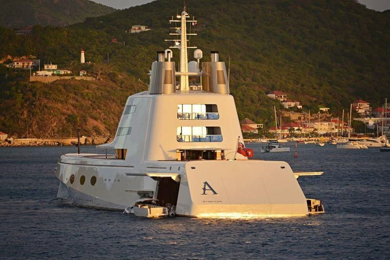 a large white ship in the water aboard A Yacht for Sale