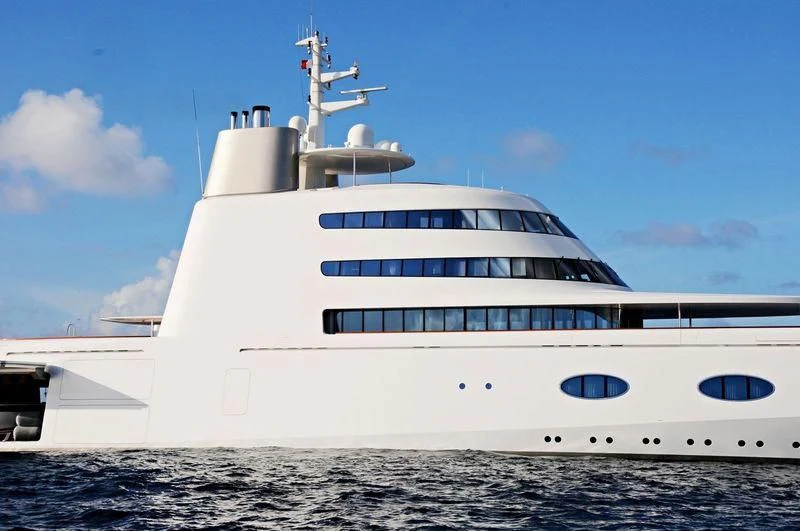 a large white yacht aboard A Yacht for Sale