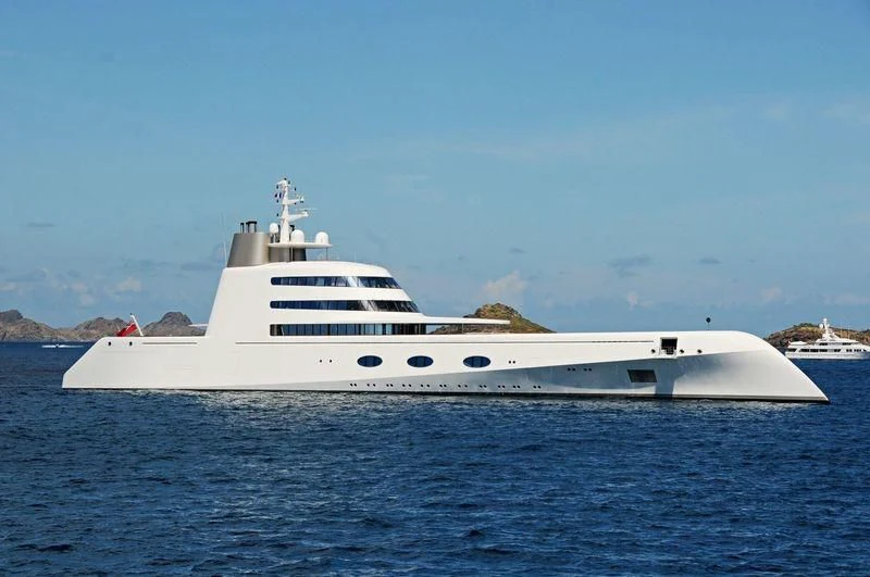 a white yacht in the water aboard A Yacht for Sale