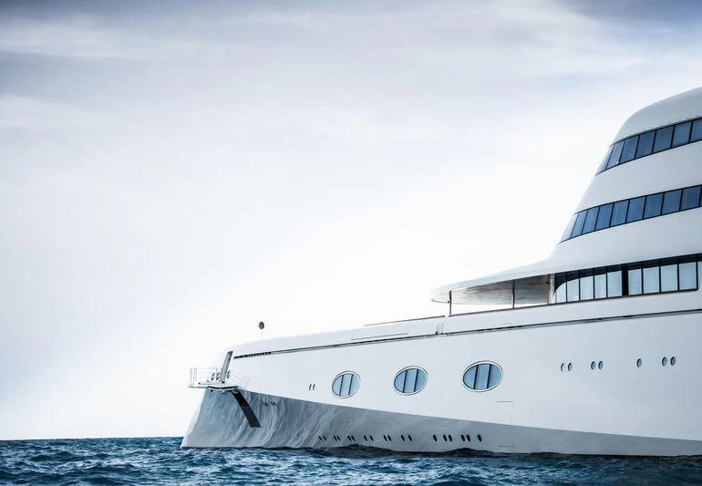 a white yacht in the water aboard A Yacht for Sale