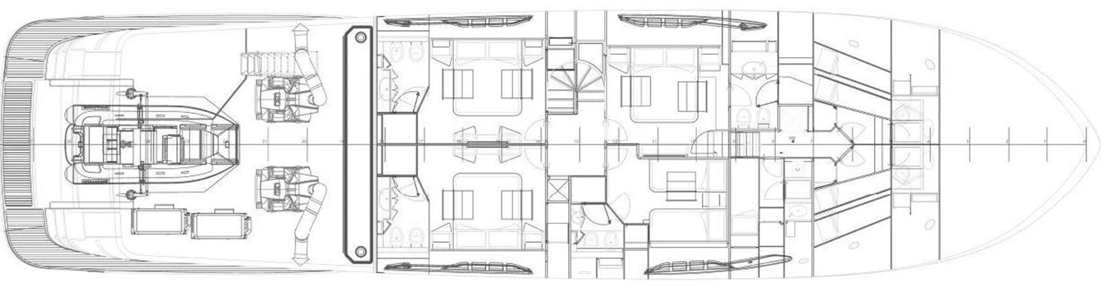 diagram, engineering drawing aboard ZEN Yacht for Sale