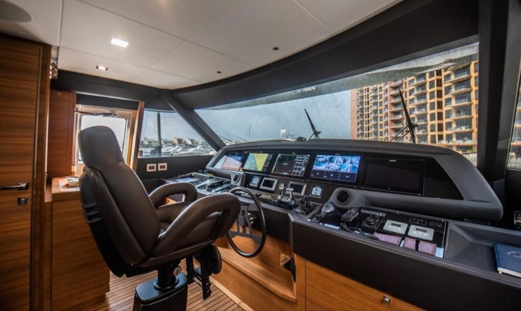 a person sitting in a car aboard ZEN Yacht for Sale