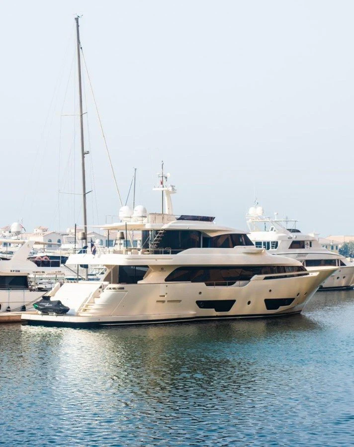 a couple of white yachts aboard ZEN Yacht for Sale
