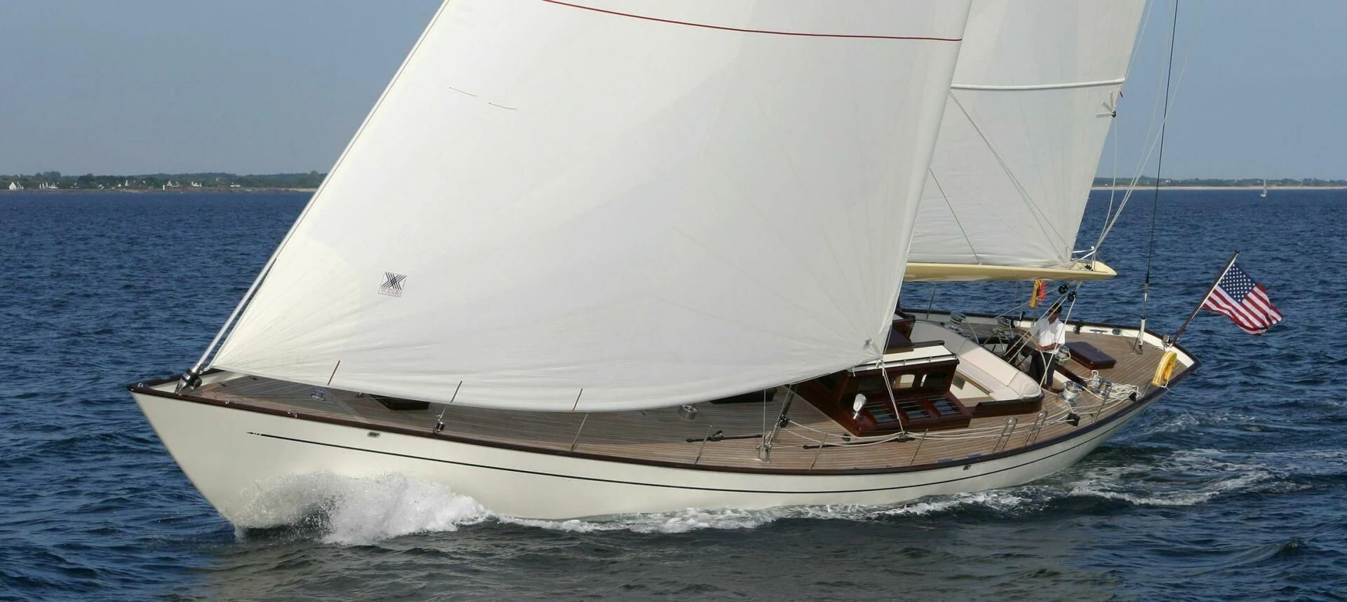 a sailboat on the water aboard ALDEBARAN Yacht for Sale