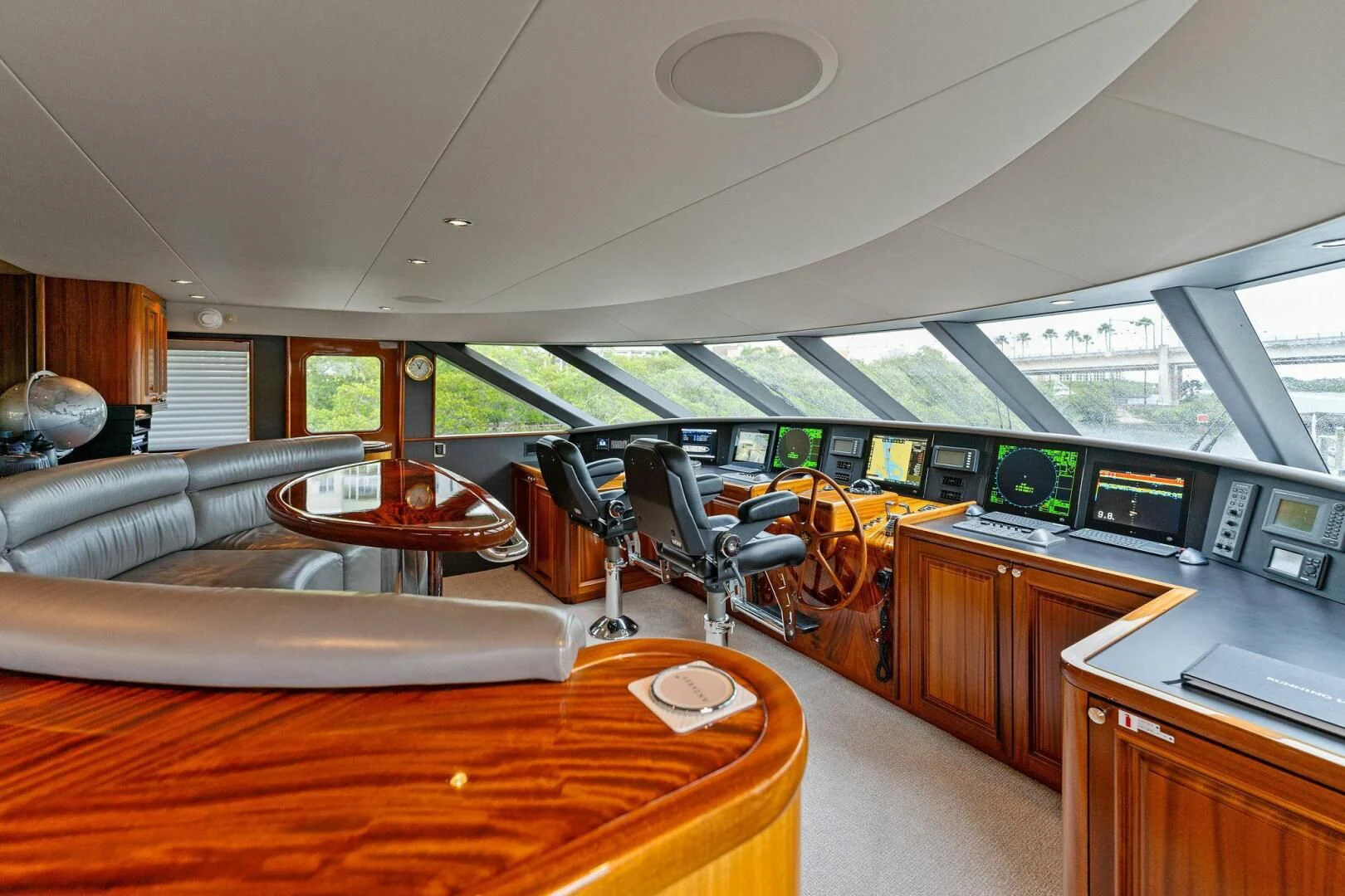 inside of a building with a table and chairs aboard ANTARES Yacht for Sale