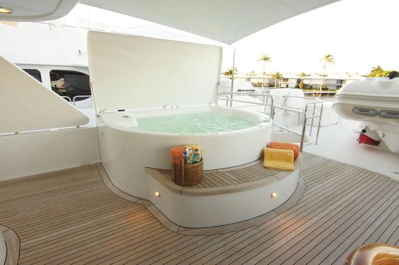 a bathtub in a room aboard ANTARES Yacht for Sale