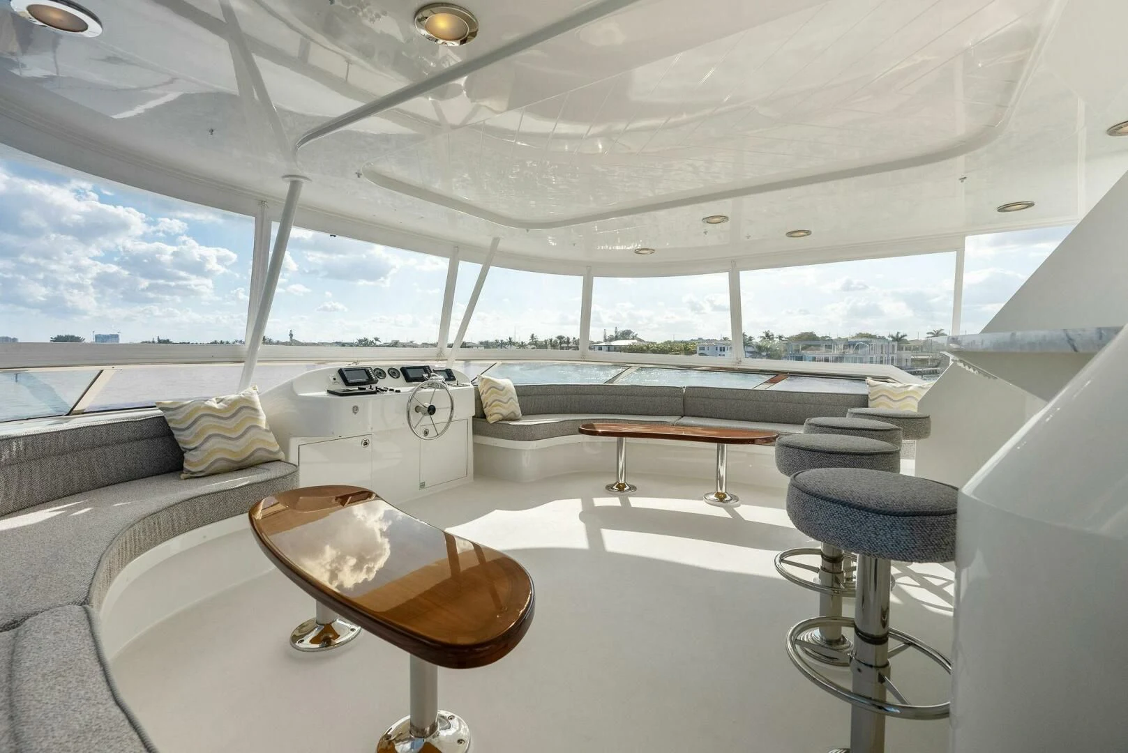 a room with a table and chairs aboard ANTARES Yacht for Sale
