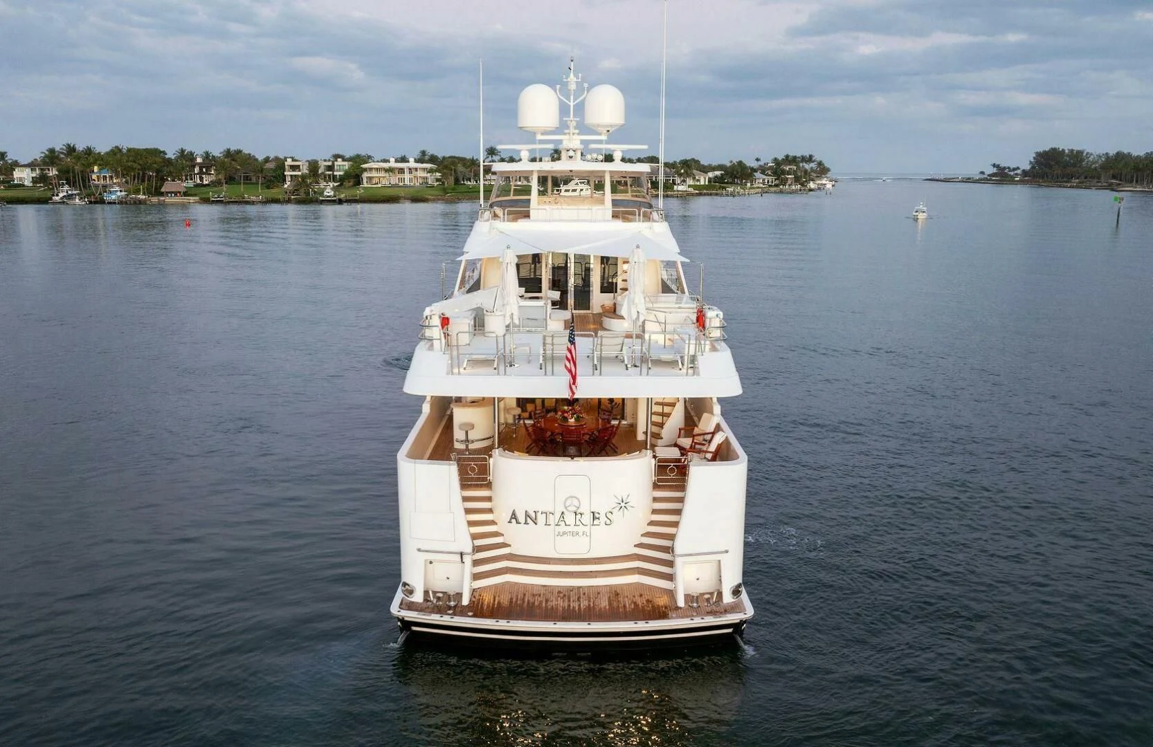 a boat on the water aboard ANTARES Yacht for Sale