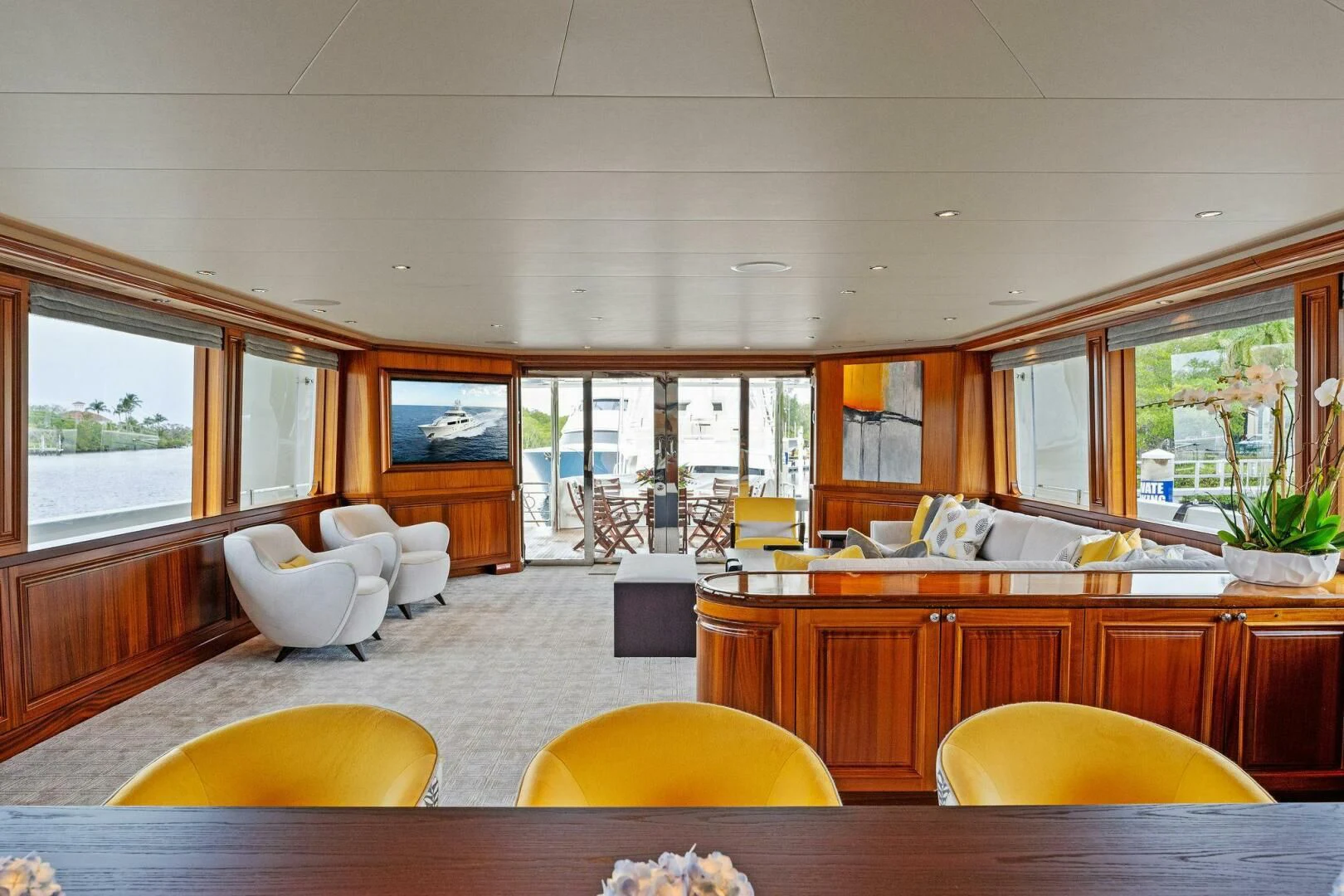 a large modern looking kitchen aboard ANTARES Yacht for Sale
