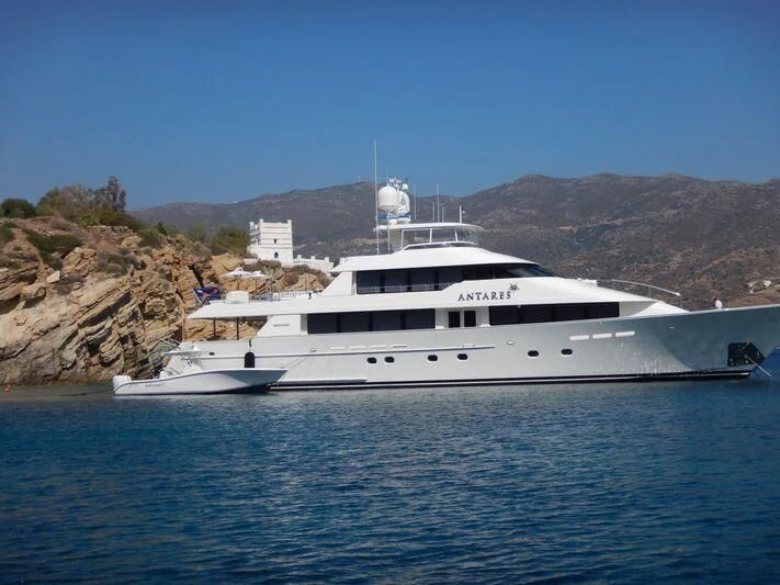 a boat on the water aboard ANTARES Yacht for Sale