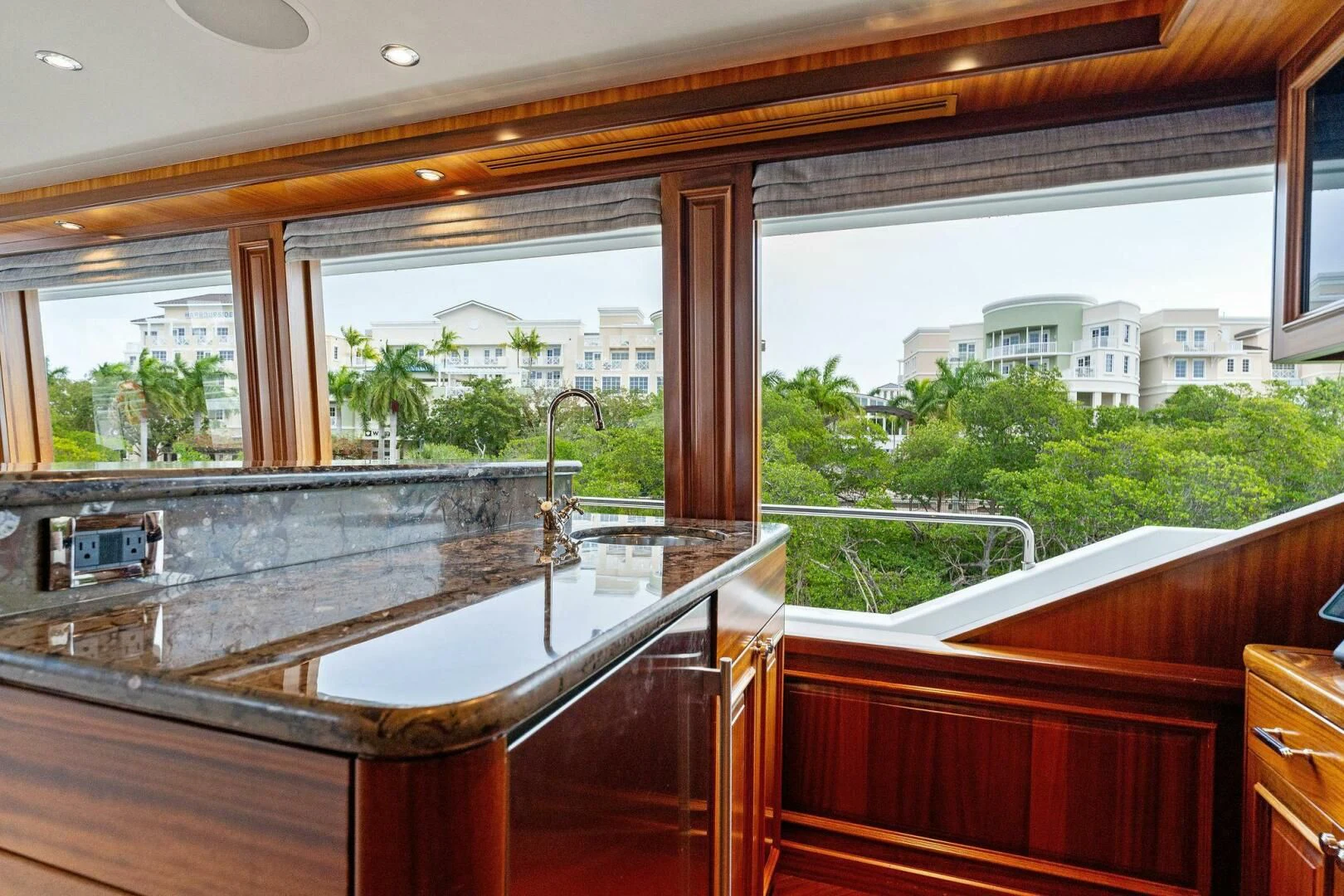 a kitchen with a sink aboard ANTARES Yacht for Sale