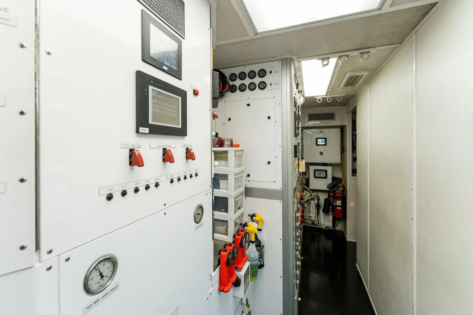 a room with white walls and white walls aboard ANTARES Yacht for Sale
