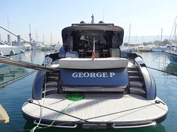 a boat in the water aboard EL DISPARO Yacht for Sale