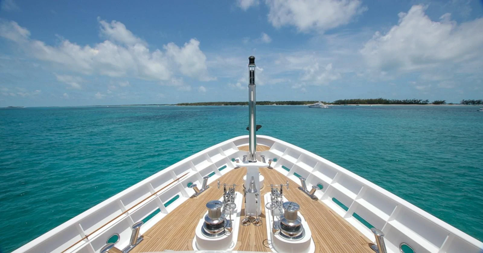a boat on the water aboard BLUE MOON Yacht for Charter