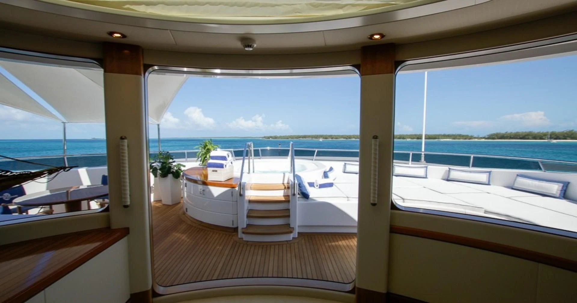 a boat on a body of water aboard BLUE MOON Yacht for Charter