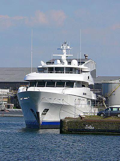 a white boat in the water aboard BLUE MOON Yacht for Charter
