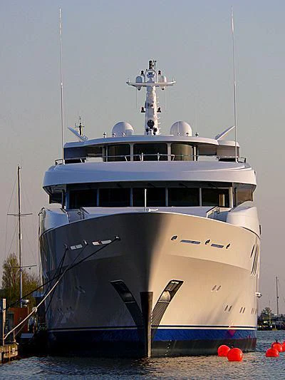 a large boat in the water aboard BLUE MOON Yacht for Charter