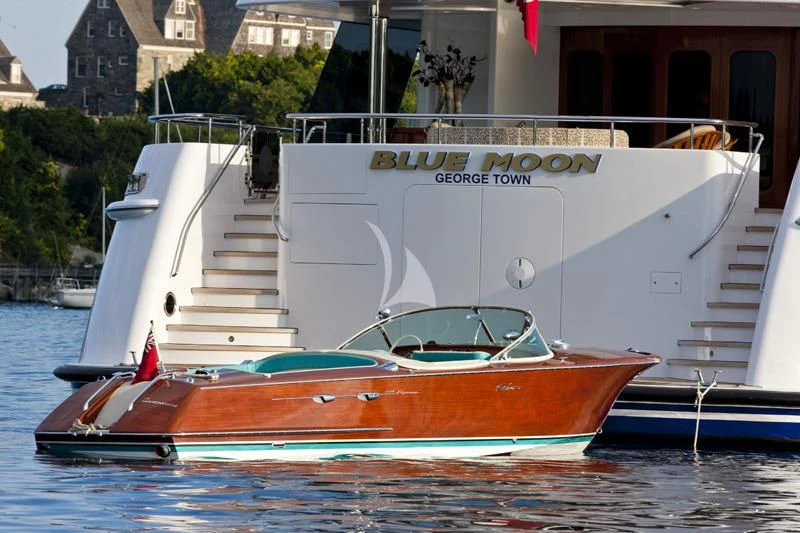 a boat on the water aboard BLUE MOON Yacht for Charter