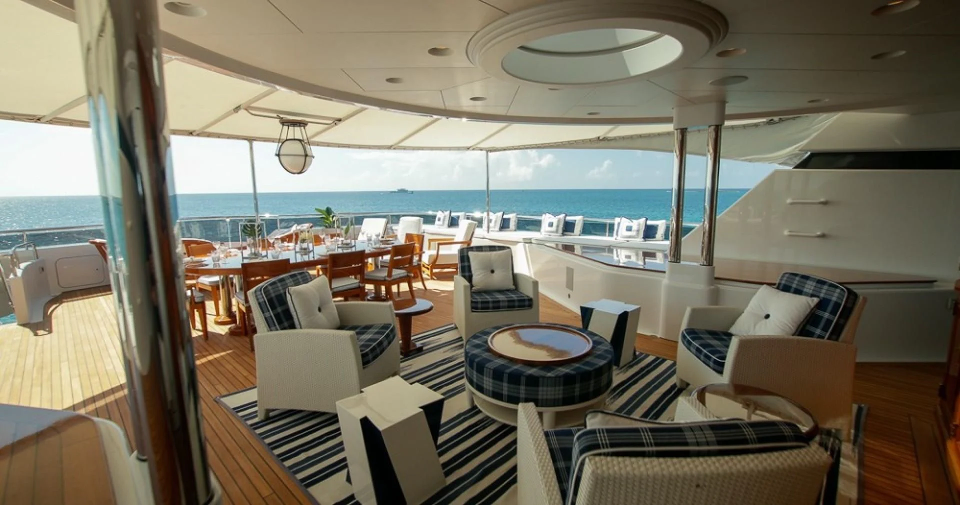 inside of a boat aboard BLUE MOON Yacht for Charter