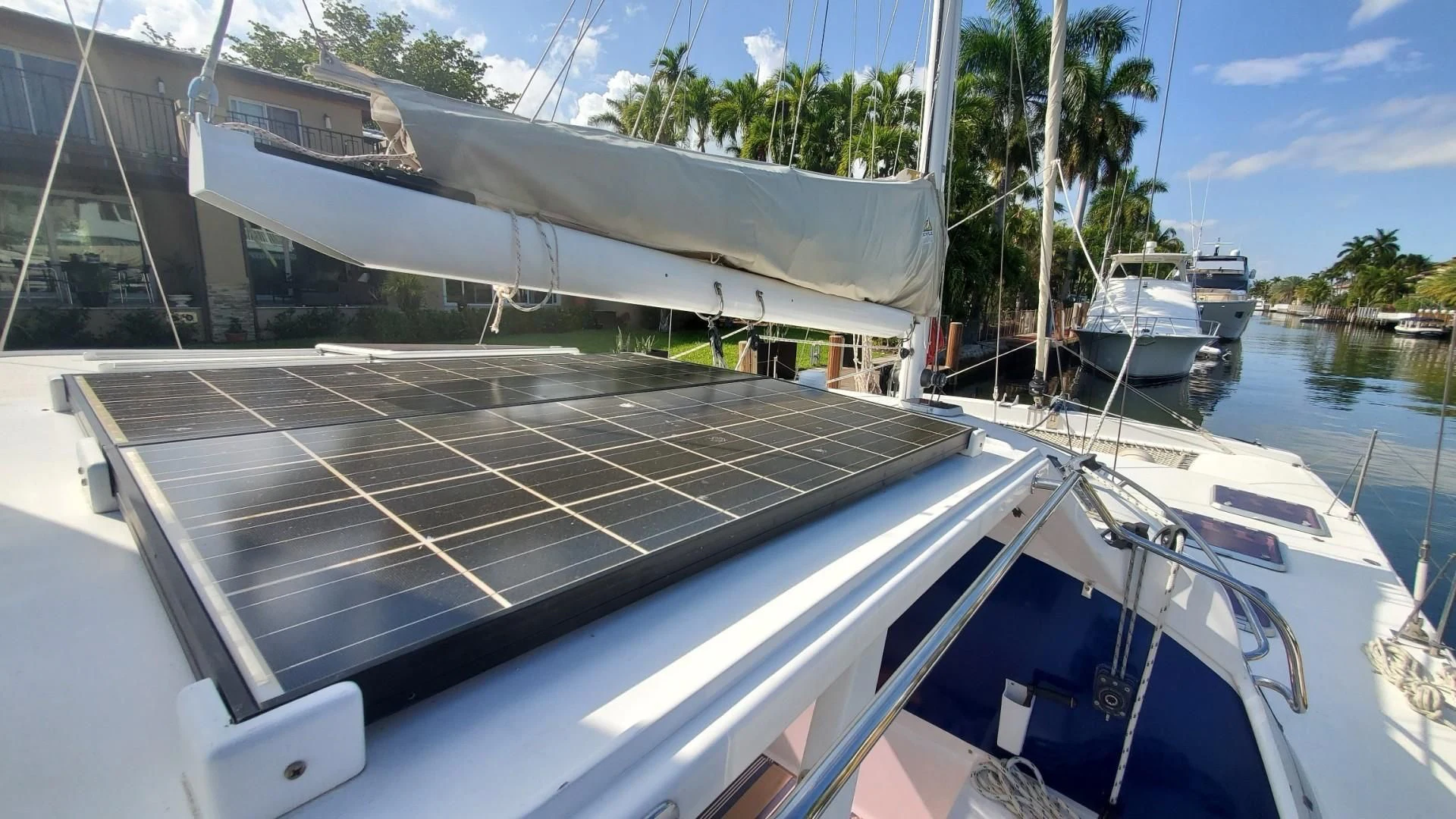a boat on the water aboard BLUE MOON Yacht for Charter