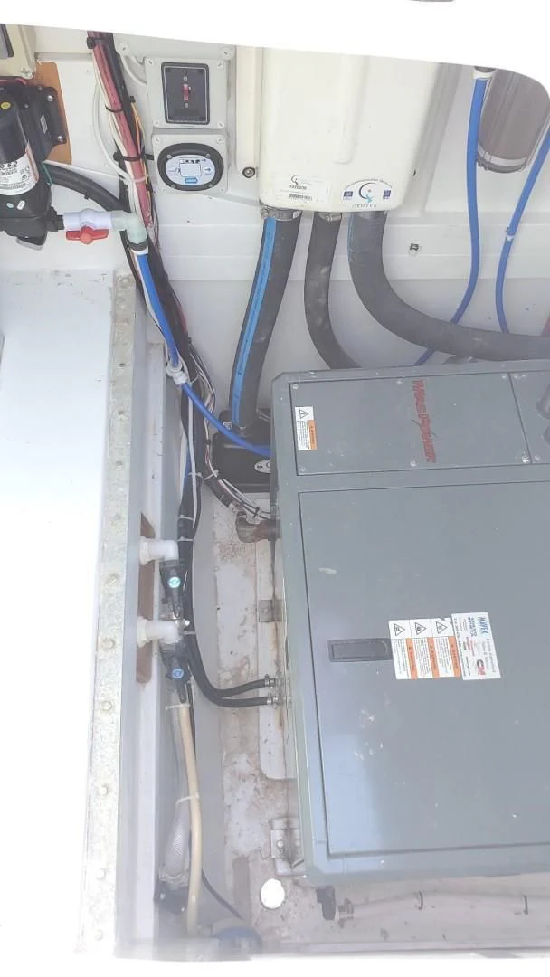 a close-up of a machine aboard BLUE MOON Yacht for Charter