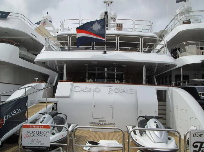 a boat on a trailer aboard LADY ELAINE Yacht for Charter