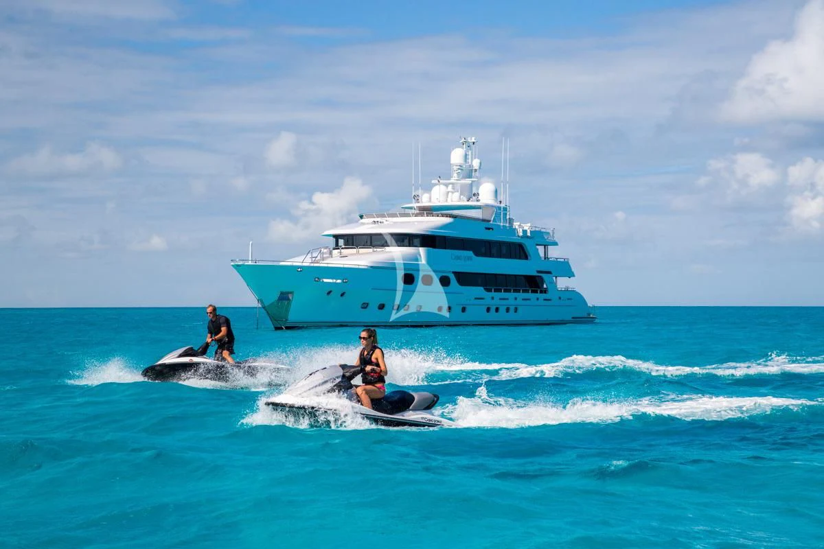 a boat on the water aboard LADY ELAINE Yacht for Charter