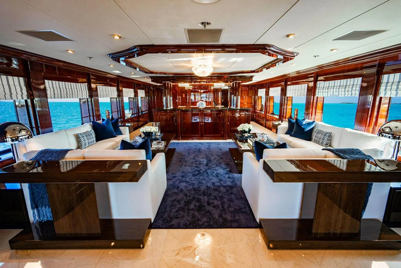 inside view of a room aboard LADY ELAINE Yacht for Charter