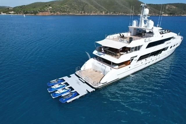 a boat on the water aboard LADY ELAINE Yacht for Charter