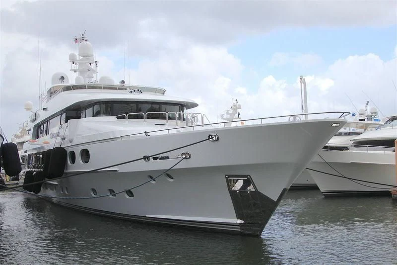 a couple of large boats in the water aboard LADY ELAINE Yacht for Charter