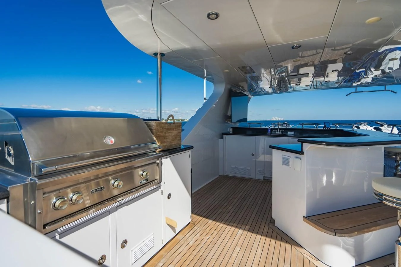 a kitchen with a large oven aboard LADY ELAINE Yacht for Charter