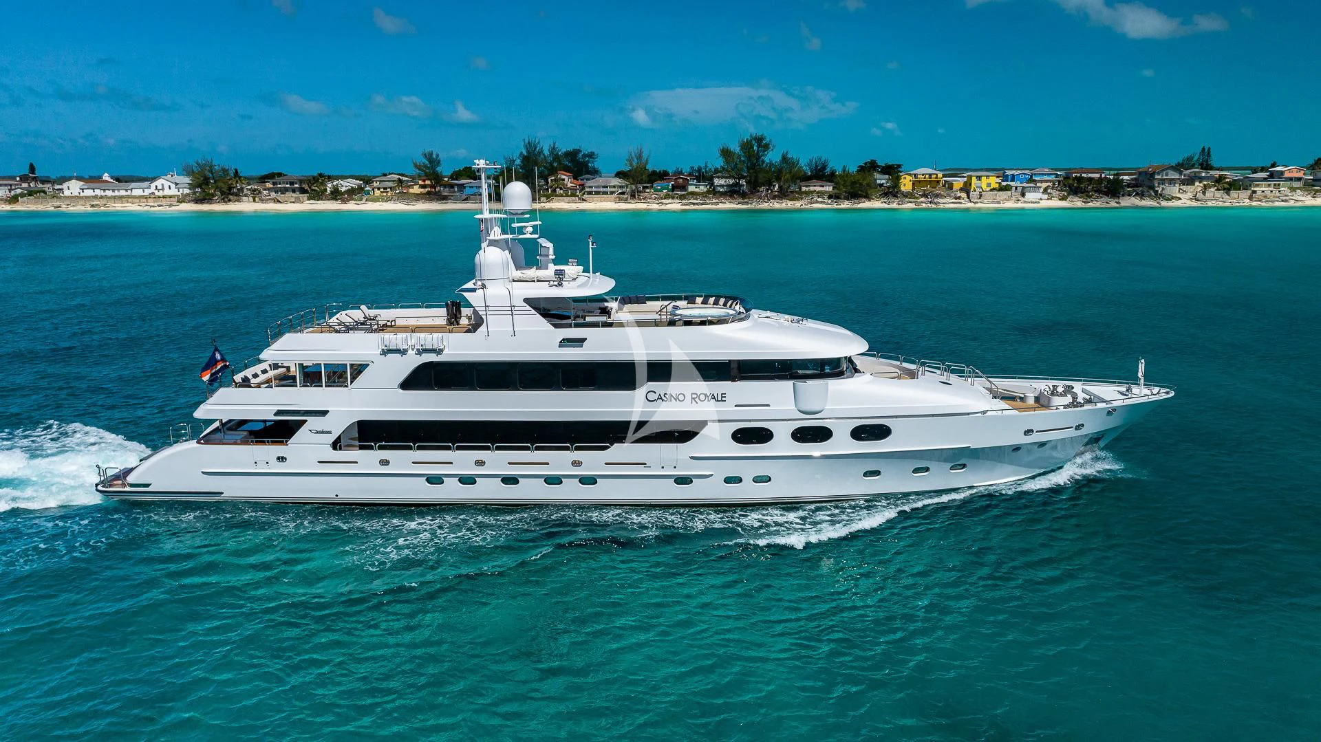 a white yacht in the water aboard LADY ELAINE Yacht for Charter