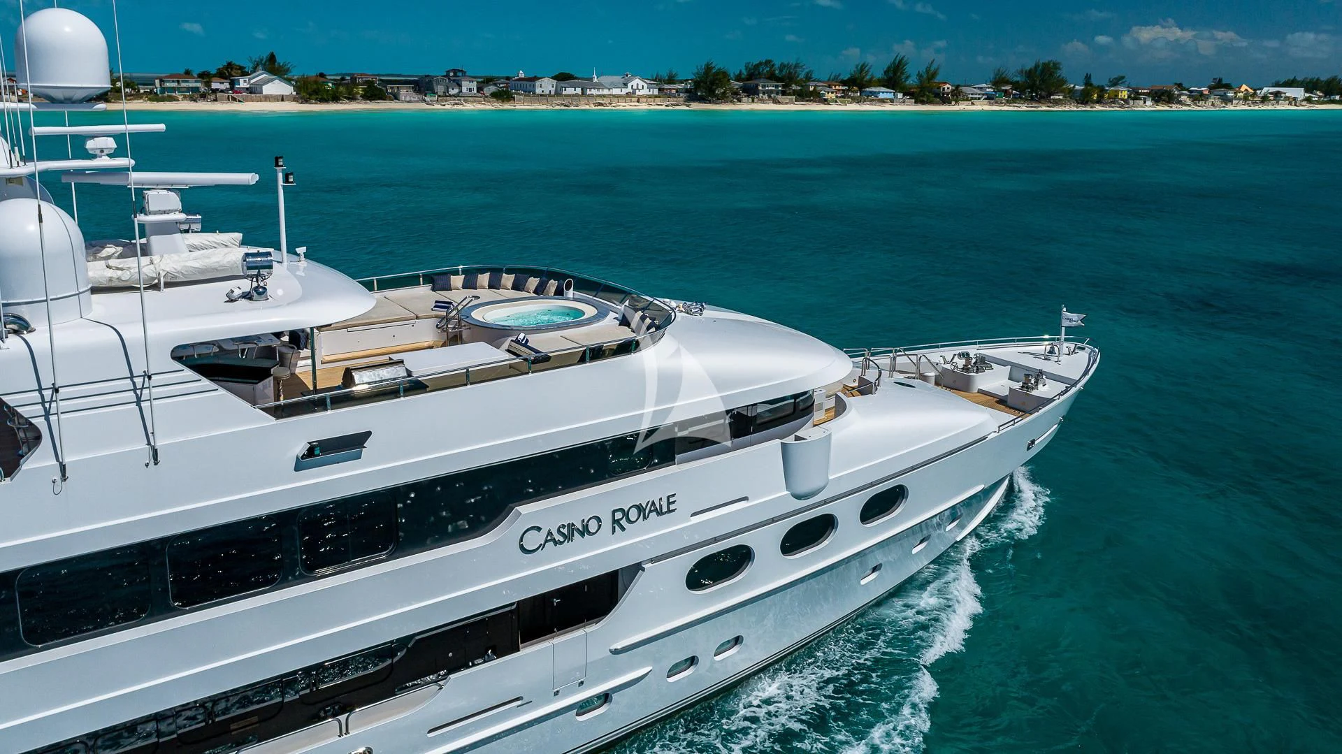 a white yacht in the water aboard LADY ELAINE Yacht for Charter