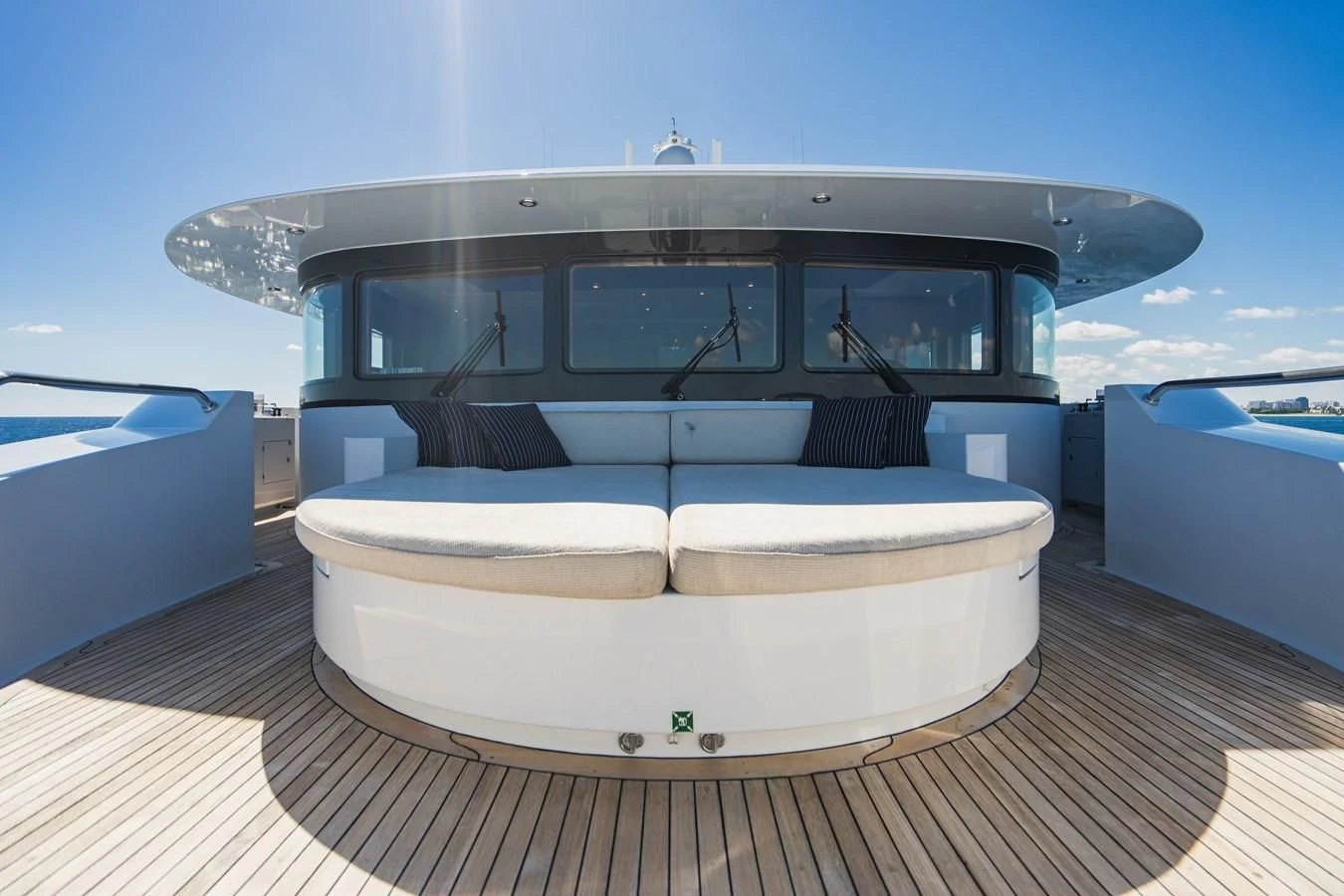 a boat on a deck aboard LADY ELAINE Yacht for Charter