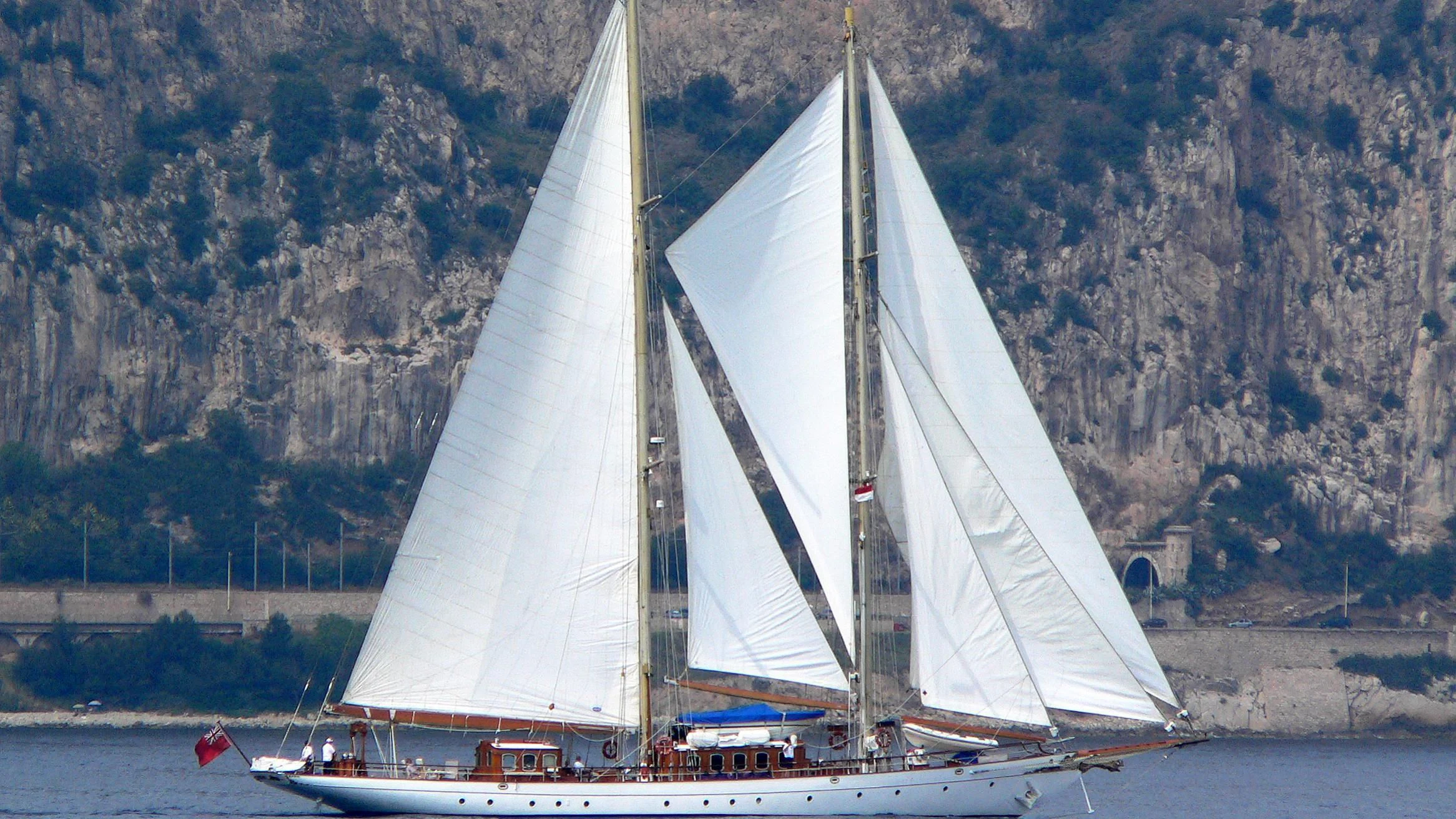 a sailboat on a lake aboard SAKARA Yacht for Sale