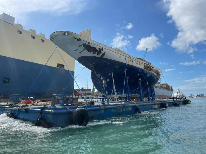 a boat on the water aboard SAKARA Yacht for Sale