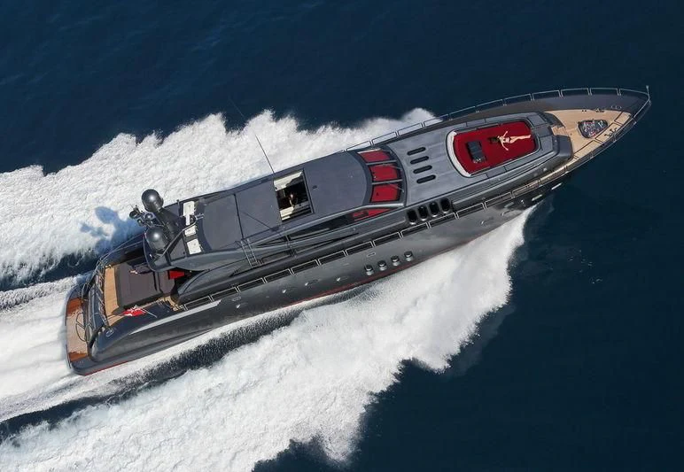 a space shuttle flying over the earth aboard PRIMERO Yacht for Sale
