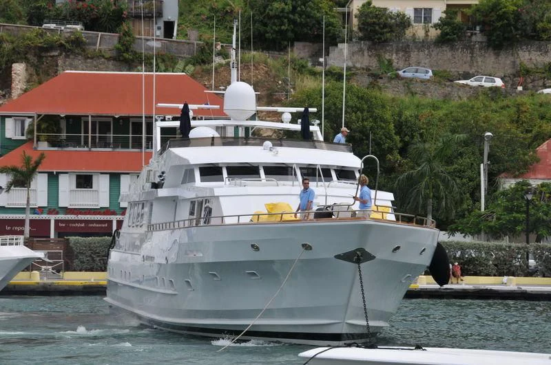 a couple people on a boat aboard JAVA Yacht for Sale