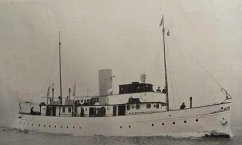 a ship on the water aboard LLYS HELIG Yacht for Sale