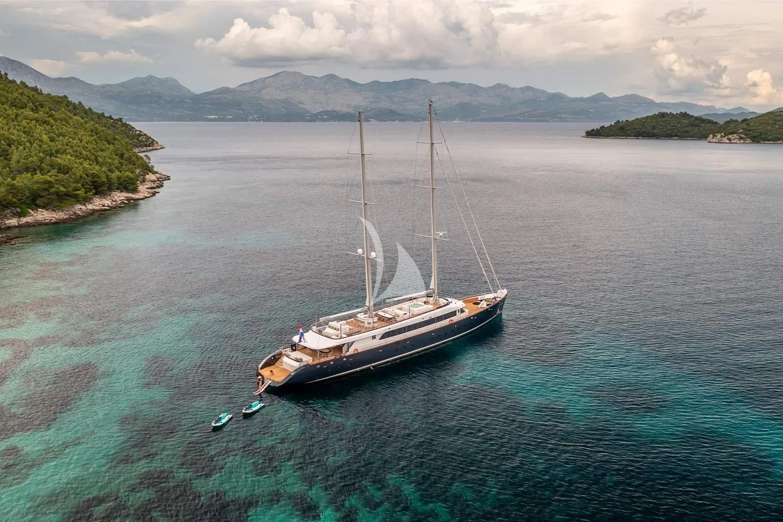 a boat sailing on the water aboard NOCTURNO Yacht for Sale