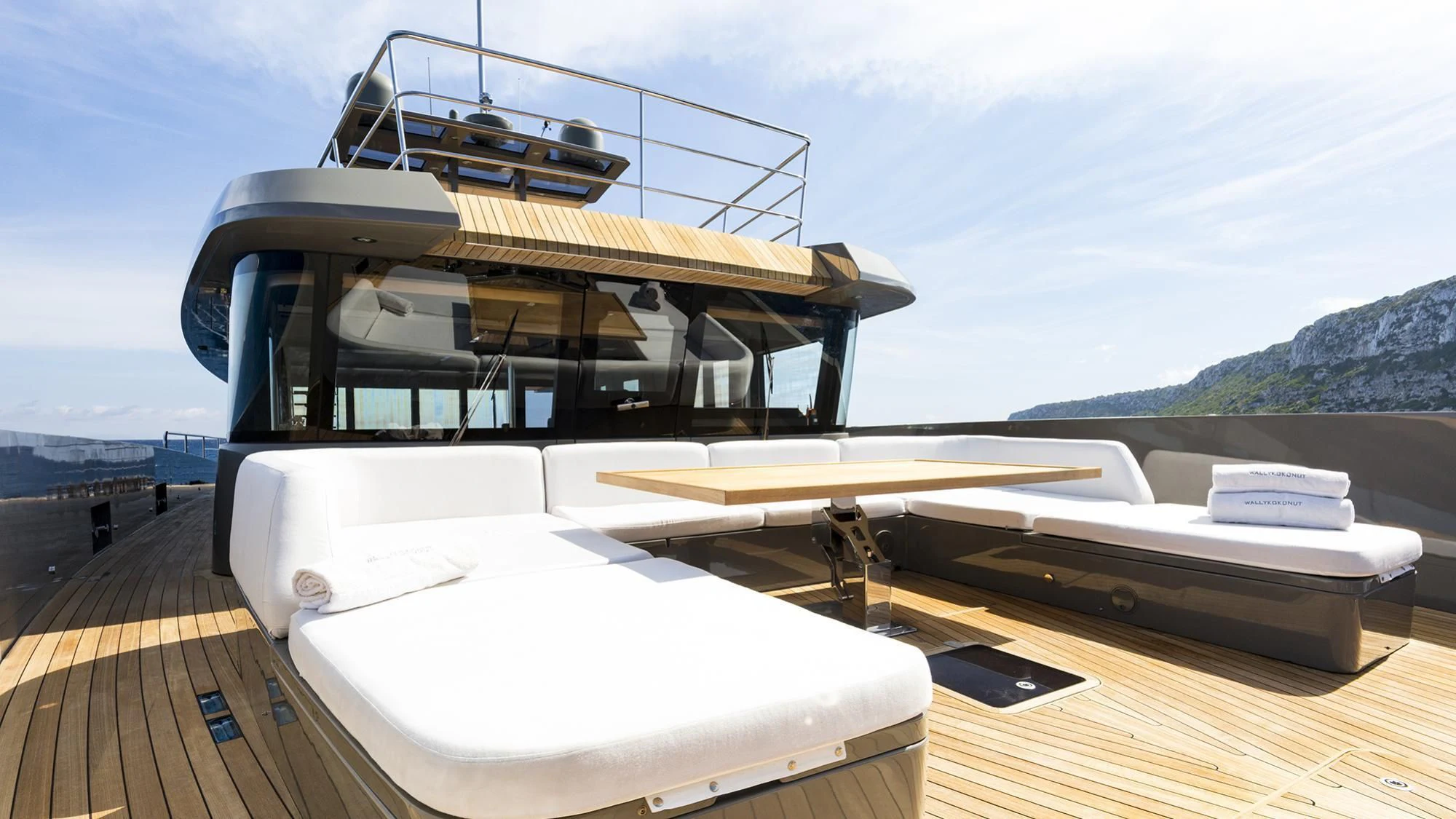 a boat on a deck aboard KOKONUT'S WALLY Yacht for Sale