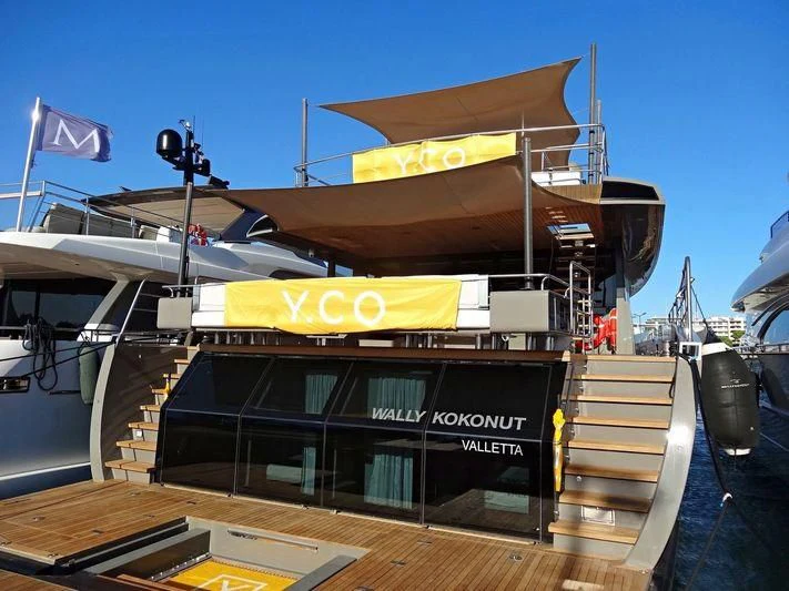 a boat on the water aboard KOKONUT'S WALLY Yacht for Sale