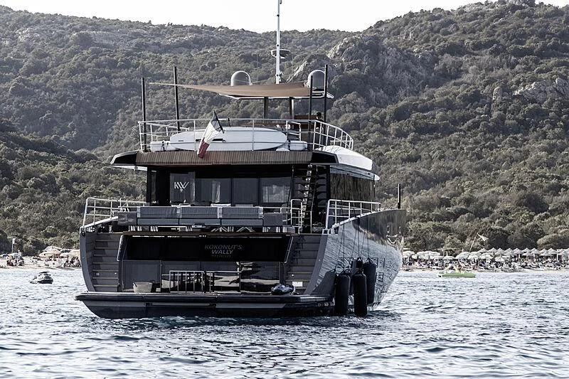 a boat on the water aboard KOKONUT'S WALLY Yacht for Sale