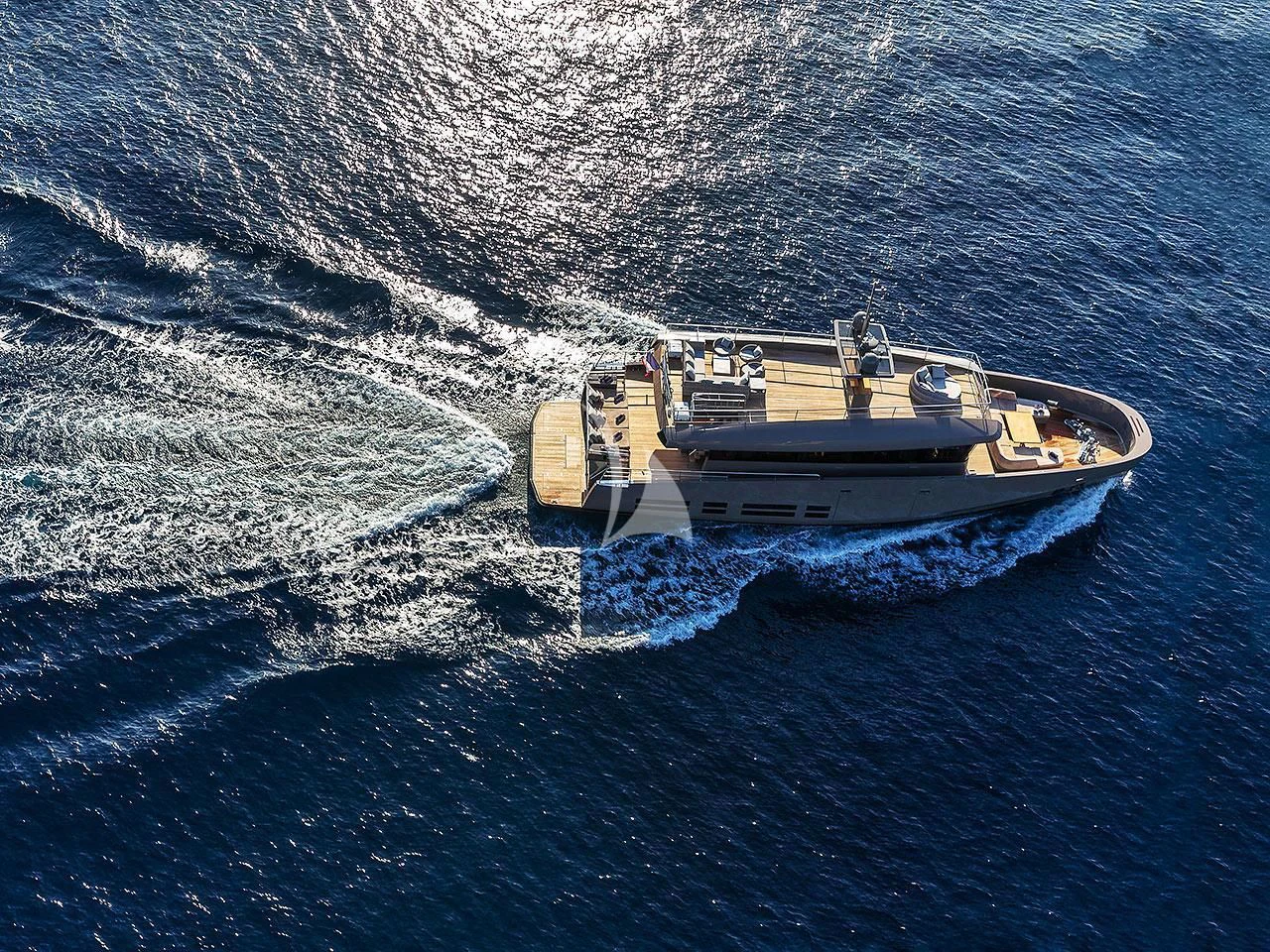 a boat in the water aboard KOKONUT'S WALLY Yacht for Sale