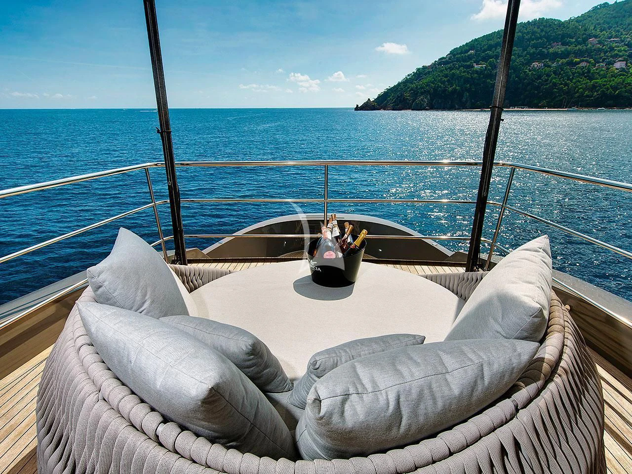 a boat on the water aboard KOKONUT'S WALLY Yacht for Sale