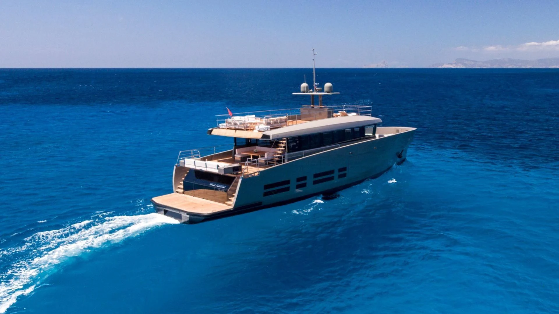 a boat on the water aboard KOKONUT'S WALLY Yacht for Sale