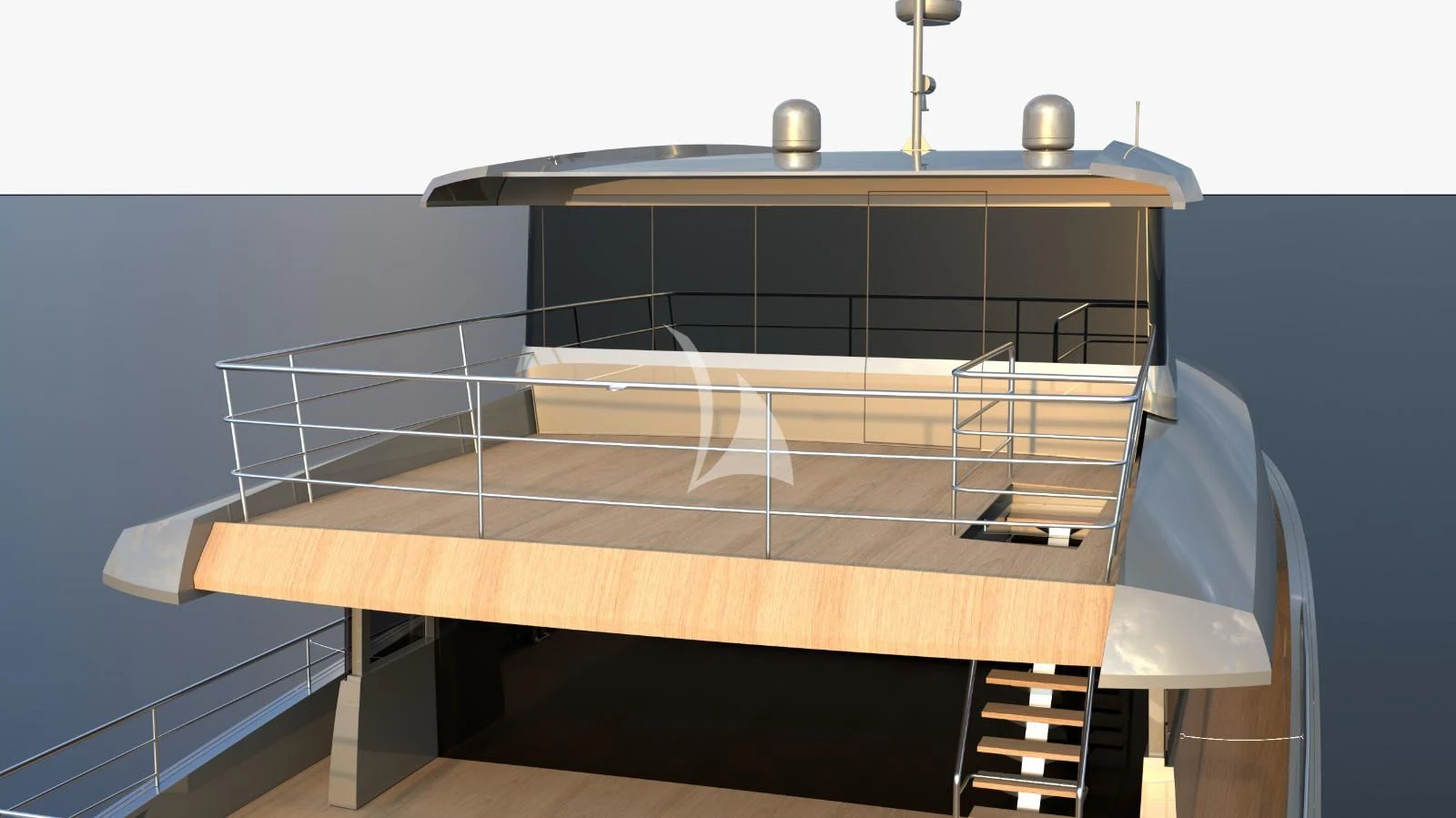 a table with a lamp on top aboard KOKONUT'S WALLY Yacht for Sale