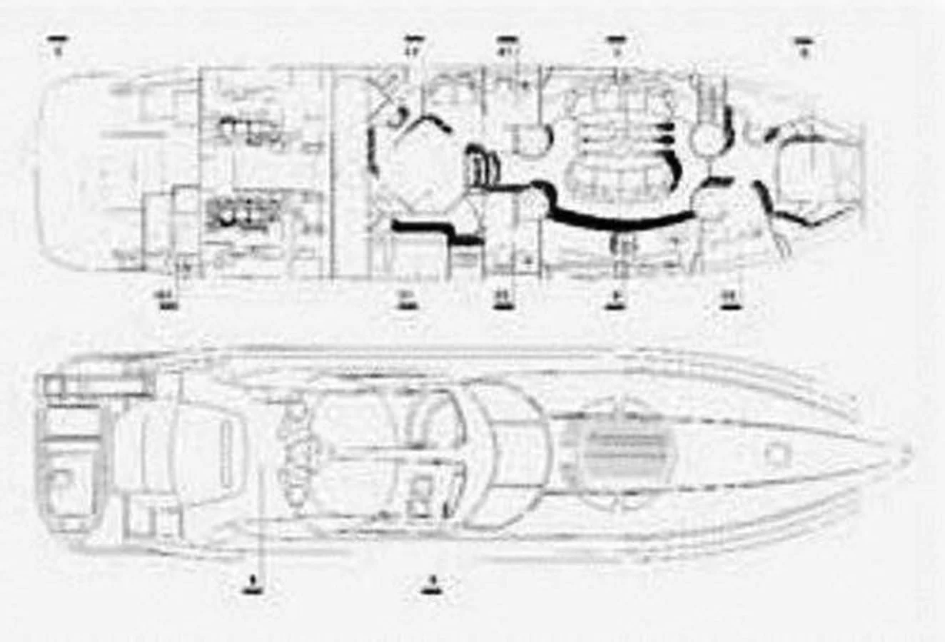 diagram, engineering drawing aboard H2 Yacht for Sale
